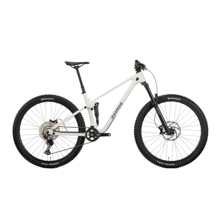 Biciclete de munte - Bicicleta Full Suspension Raymon Rokua 150 2025 - 29 Inch, M, Alb - Deore