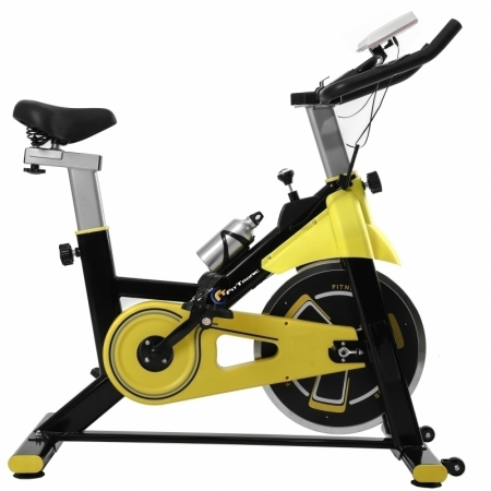 BICICLETE FITNESS - Bicicleta indoor cycling FitTronic SB5000-SB03, Fitshow app, afisaj inclus, volanta 10 kg