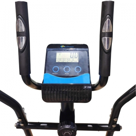 Bicicleta fitness magnetica eliptica FitTronic® Trainer 410E, design robust, greutate suportata 120 kg, volanta 7 kg, afisaj electronic [4]