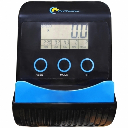 Bicicleta fitness magnetica eliptica FitTronic® Trainer 410E, design robust, greutate suportata 120 kg, volanta 7 kg, afisaj electronic [7]