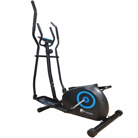 BICICLETE FITNESS - Bicicleta fitness magnetica eliptica FitTronic® Trainer 410E, design robust, greutate suportata 120 kg, volanta 7 kg, afisaj electronic