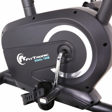 Bicicleta magnetica FitTronic® Atletic 700B, design robust, greutate suportata 120 kg, volanta 6 kg, afisaj electronic, sa reglabila, ghidon reglabil, 8 trepte de rezistenta la pedalare [2]
