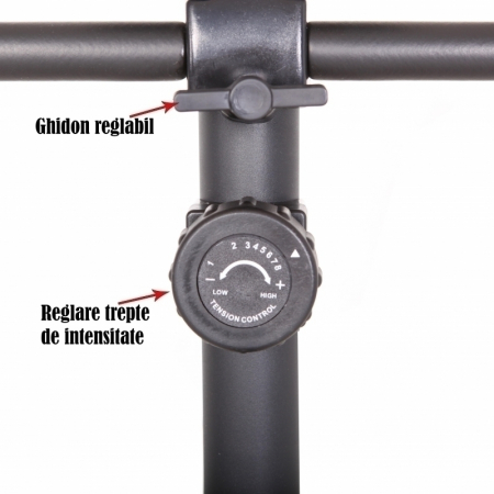 Bicicleta magnetica FitTronic® Atletic 700B, design robust, greutate suportata 120 kg, volanta 6 kg, afisaj electronic, sa reglabila, ghidon reglabil, 8 trepte de rezistenta la pedalare [3]
