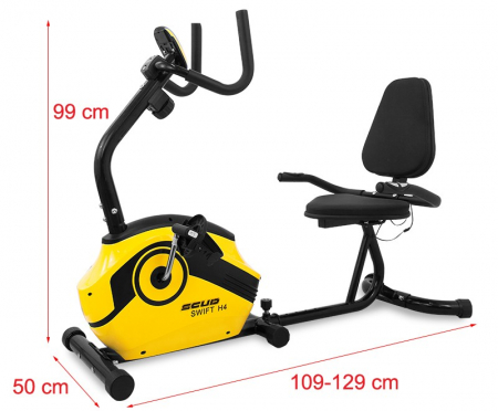 Bicicleta magnetica recumbent Scud Swift H4-galbena [1]