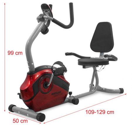 Bicicleta magnetica recumbent Scud Swift H4-rosie [1]