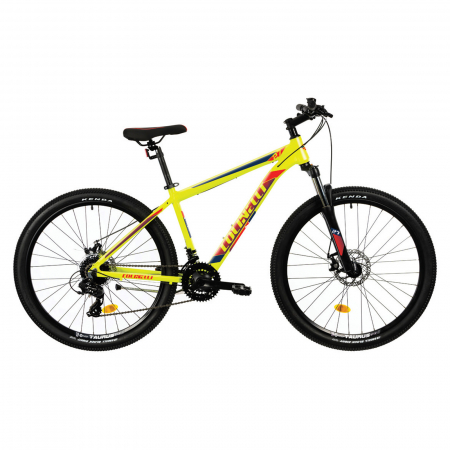 Biciclete de munte - Bicicleta MTB Colinelli COL25, Schimbator Shimano ST-EF500 EZ-FIRE PLUS, 24 Viteze, Cadru Aluminiu, Marimea M, Roti 27.5 inch, Frane pe Disc, Culoare Verde