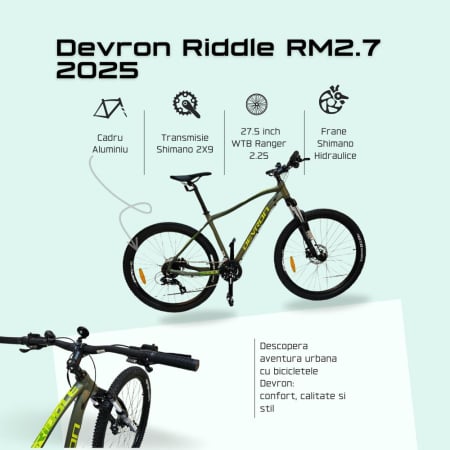 Bicicleta Mtb Devron Riddle RM2.7 2025 - 27.5 Inch, S, Verde [2]