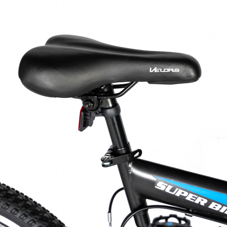 Bicicleta MTB-FS Rich Bike, Saiguan Revoshift 18 Viteze, Roti 24 Inch, Frane V-Brake, RICH CSR24/49A, Cadru Negru cu Design Albastru [1]