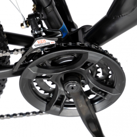 Bicicleta MTB-FS Rich Bike, Saiguan Revoshift 18 Viteze, Roti 24 Inch, Frane V-Brake, RICH CSR24/49A, Cadru Negru cu Design Albastru [5]