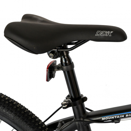 Bicicleta MTB-HT Carpat, Shimano Tourney TY-300, 21 Viteze, Cadru Aluminiu, Roti 26 Inch, Frane pe Disc,Carpat CSC26/99A, Negru cu Design Albastru [2]