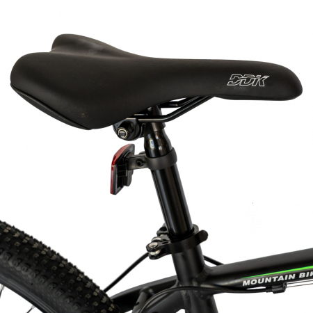 Bicicleta MTB-HT Carpat, Shimano Tourney TY-300, 21 Viteze, Cadru Aluminiu, Roti 26 Inch, Frane pe Disc, Carpat CSC26/99A, Negru cu Design Verde [2]