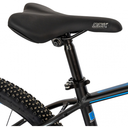 Bicicleta MTB-HT Carpat, Shimano Tourney TY-300, 21 Viteze, Cadru Aluminiu, Roti 27.5 Inch, Frane pe Disc,Carpat CSC27/57C, Negru cu Design Albastru [2]