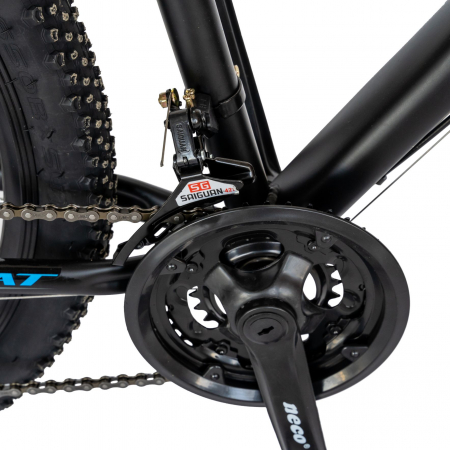 Bicicleta MTB-HT Carpat, Shimano Tourney TY-300, 21 Viteze, Cadru Aluminiu, Roti 27.5 Inch, Frane pe Disc,Carpat CSC27/57C, Negru cu Design Albastru [5]