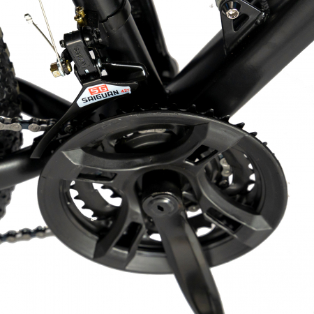 Bicicleta MTB-HT Velors, Shimano Tourney TZ500D, 18 Viteze, Roti 26 Inch, Frane pe Disc,Velors CSV26/60D, Cadru Negru cu Design Albastru [4]