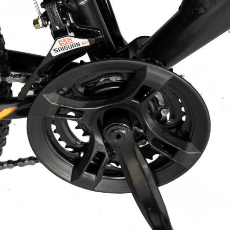 Bicicleta munte, dubla suspensie, RICH R2649A, roata 26", frana V-Brake, 18 viteze, negru / portocaliu [2]