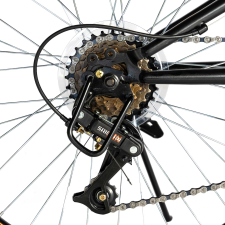 Bicicleta munte, dubla suspensie, RICH R2649A, roata 26", frana V-Brake, 18 viteze, negru / portocaliu [3]