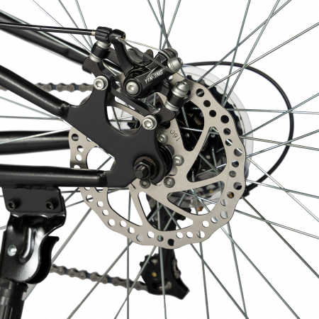 Bicicleta munte, dubla suspensie, RICH R2750D, roata 27.5", frana disc, 18 viteze, negru/albastru [8]
