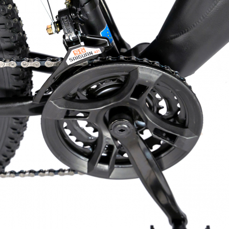 Bicicleta munte, dubla suspensie, RICH R2750D, roata 27.5", frana disc, 18 viteze, negru/rosu [3]