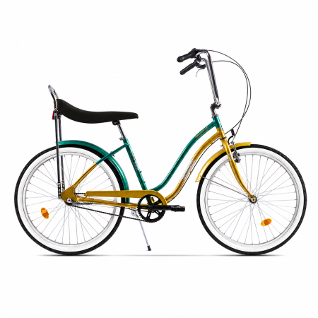 BICICLETE - Bicicleta Oras Pegas Strada 2 - 26 inch, M, Auriu/Verde