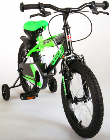 Bicicleta pentru baieti Volare Sportivo, 16 inch, culoare Verde neon/Negru, frana de mana fata - spate [9]