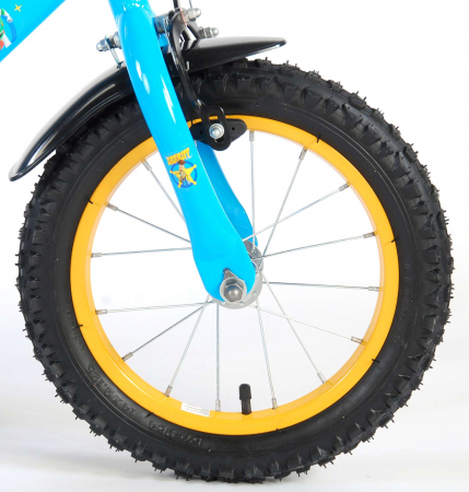 Bicicleta pentru copii Disney Toy Story 4, 14 inch, culoare albastru/galben, frana de mana + contra [4]