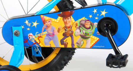 Bicicleta pentru copii Disney Toy Story 4, 14 inch, culoare albastru/galben, frana de mana + contra [3]