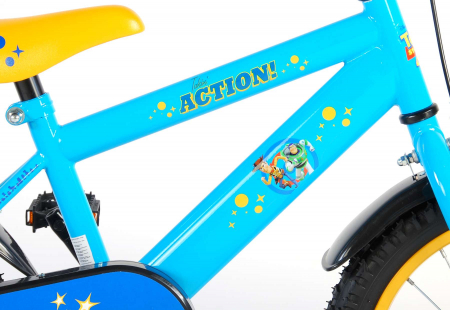 Bicicleta pentru copii Disney Toy Story 4, 16 inch, culoare albastru/galben, frana de mana + contra [6]