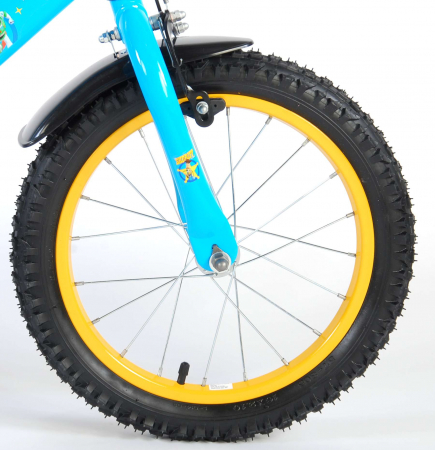 Bicicleta pentru copii Disney Toy Story 4, 16 inch, culoare albastru/galben, frana de mana + contra [5]