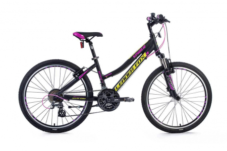Bicicicleta pentru Copii Leader Fox Spider Girl 24â€³ negru mat [0]