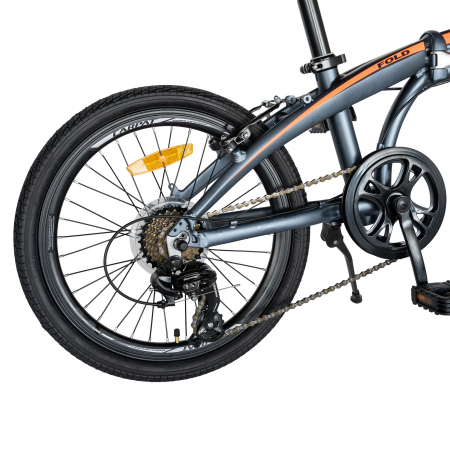Bicicleta pliabila 20" CARPAT C2052C, echipare SHIMANO 7 viteze, culoare gri/portocaliu [5]