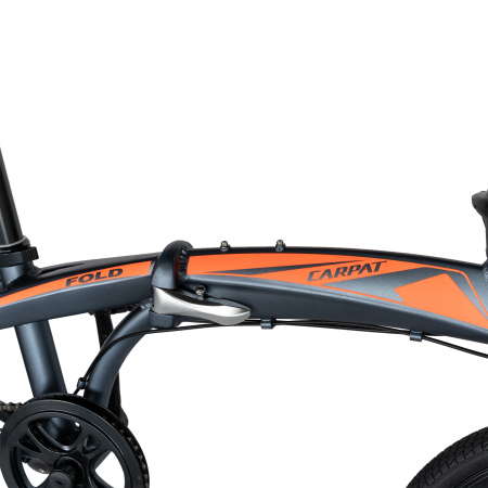 Bicicleta pliabila 20" CARPAT C2052C, echipare SHIMANO 7 viteze, culoare gri/portocaliu [8]