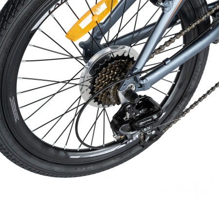 Bicicleta pliabila 20" CARPAT C2052C, echipare SHIMANO 7 viteze, culoare gri/portocaliu [3]