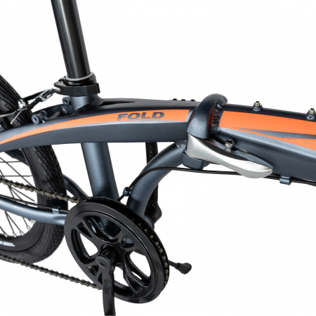 Bicicleta pliabila 20" CARPAT C2052C, echipare SHIMANO 7 viteze, culoare gri/portocaliu [9]
