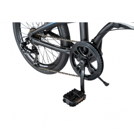 Bicicleta pliabila 20" CARPAT C2052C, echipare SHIMANO 7 viteze, culoare negru/albastru [5]