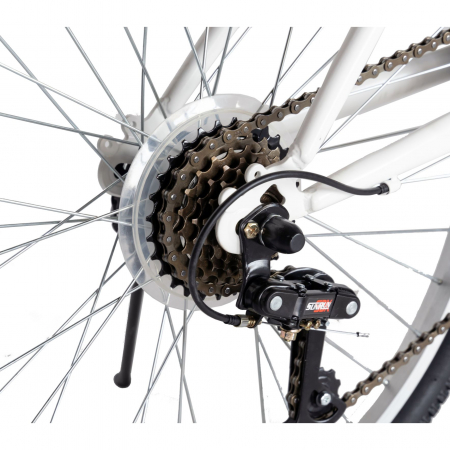 Bicicleta TREKKING 24 inch RICH R2430A, 6 viteze, culoare alb/albastru [2]