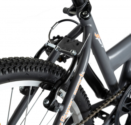 Bicicleta TREKKING 24" RICH R2430A, 6 viteze, culoare gri/portocaliu [4]