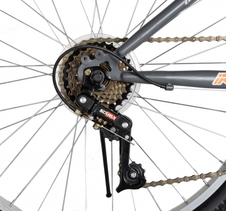 Bicicleta TREKKING 24" RICH R2430A, 6 viteze, culoare gri/portocaliu [6]