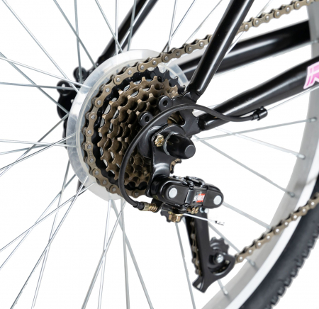 Bicicleta TREKKING 24" RICH R2430A, 6 viteze, culoare negru/fucsia [3]