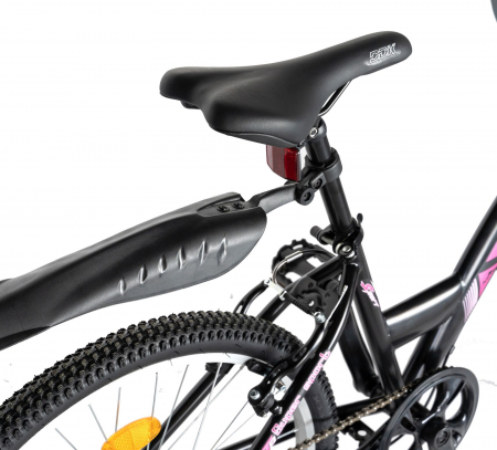 Bicicleta TREKKING 24" RICH R2430A, 6 viteze, culoare negru/fucsia [2]