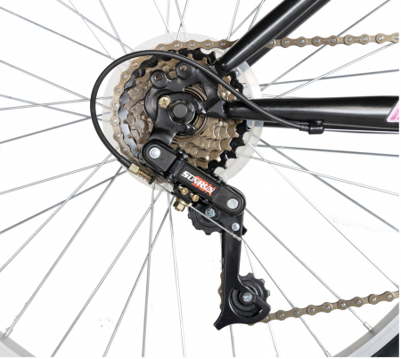 Bicicleta TREKKING 24" RICH R2430A, 6 viteze, culoare negru/fucsia [4]