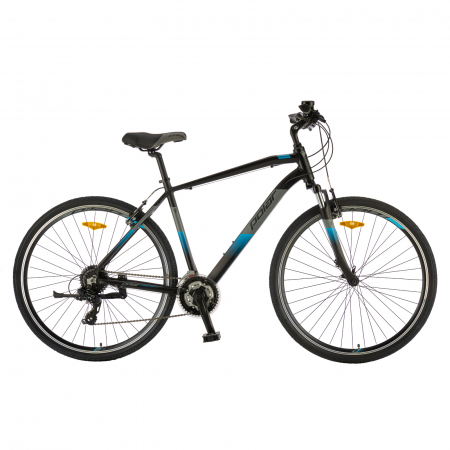 BICICLETE - Bicicleta Trekking Polar Forester Comp - 28 inch, S-M, Negru-Albastru