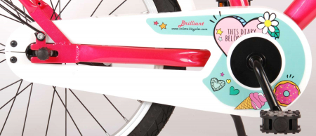 Bicicleta Volare Brilliant pentru fete, 18 inch, culoare roz, frana de mana + contra [5]