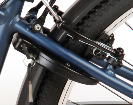 Bicicleta Volare Cross, 26 inch, 7 trepte, culoare albastru inchis / portocaliu, Prime Collection, frana de mana fata - spate [15]