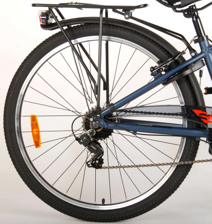 Bicicleta Volare Cross, 26 inch, 7 trepte, culoare albastru inchis / portocaliu, Prime Collection, frana de mana fata - spate [3]