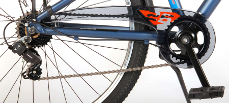 Bicicleta Volare Cross, 26 inch, 7 trepte, culoare albastru inchis / portocaliu, Prime Collection, frana de mana fata - spate [5]