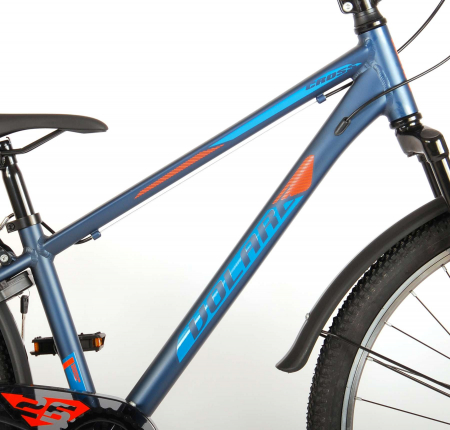 Bicicleta Volare Cross, 26 inch, 7 trepte, culoare albastru inchis / portocaliu, Prime Collection, frana de mana fata - spate [4]