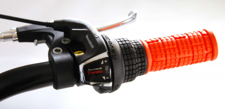 Bicicleta Volare Cross, 26 inch, 7 trepte, culoare albastru inchis / portocaliu, Prime Collection, frana de mana fata - spate [9]