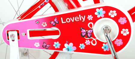Bicicleta Volare Lovely pentru fete, 16 inch, culoare Rosu/Alb, frana de mana + contra [5]