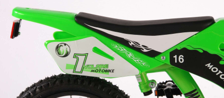 Bicicleta Volare Motobike pentru baieti, 16 inch, culoare Verde, frana de mana + contra [4]