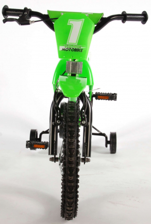 Bicicleta Volare Motobike pentru baieti, 16 inch, culoare Verde, frana de mana + contra [6]